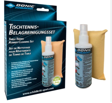 Набір для чищення ракеток Donic Cleaning set (foam cleaner 100 ml + sponge in a box) NEW - фото 1 - id-p2171110560