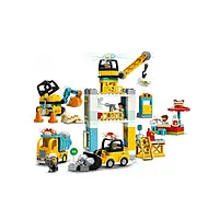 Конструктор LEGO Duplo Town Підйомний кран та будівництво 123 деталі (10933)