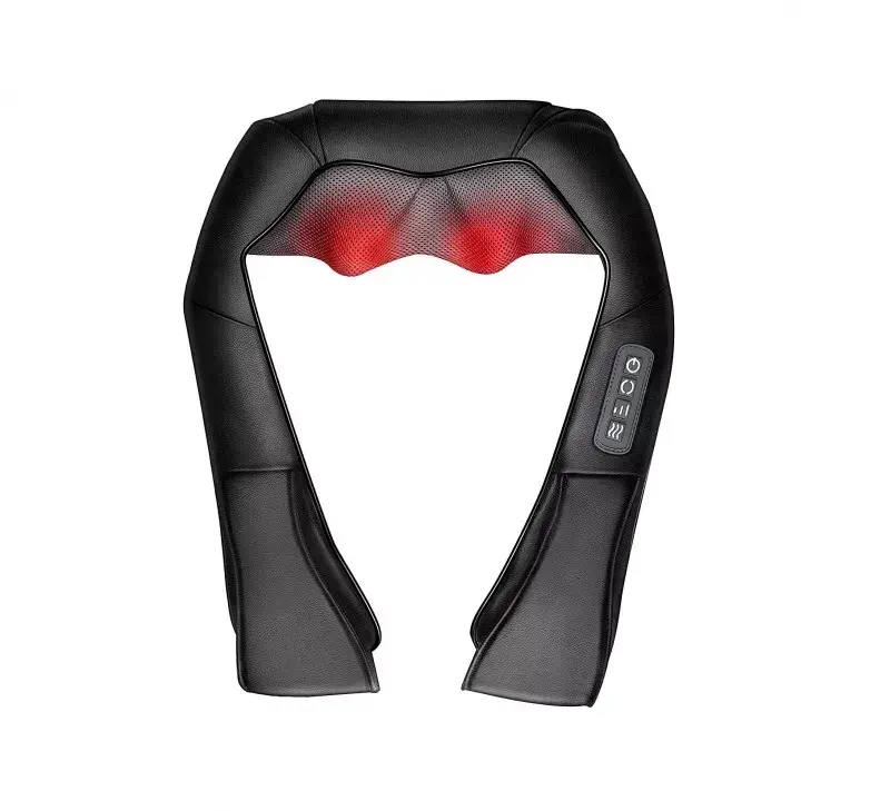 Масажер для шиї спини з підігрівом 2in1 shiatsu black