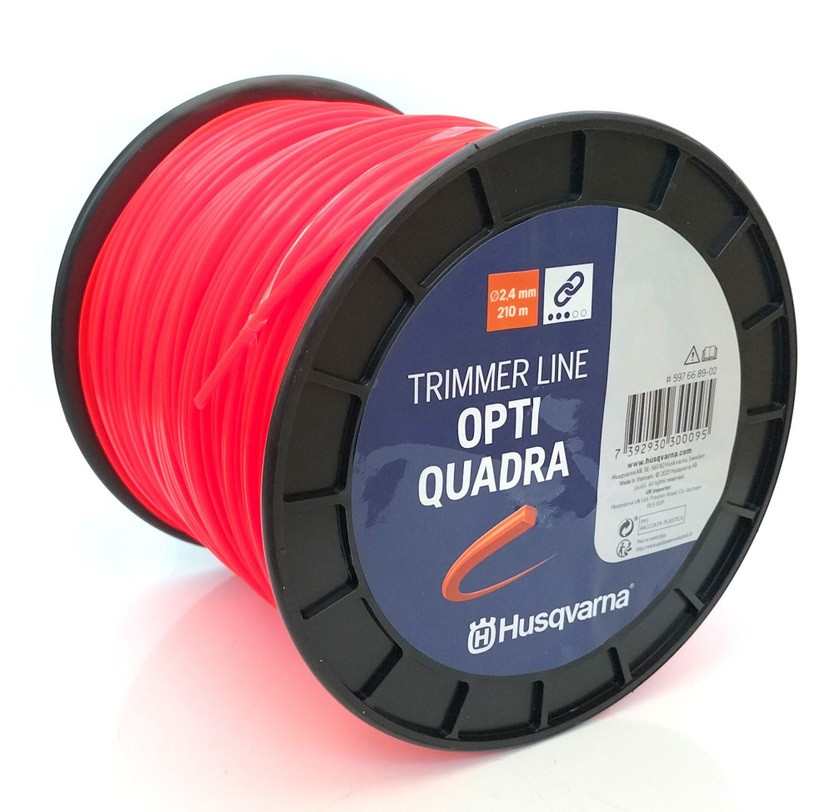 Корд триммерный Husqvarna Opti Quadra 2,4мм*210м квадратный оранжевый ...