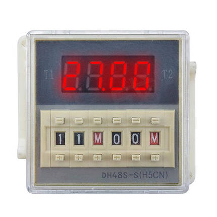 Модуль реле затримки часу DH48S-S AC220В, регульоване керування циклом, фото 2