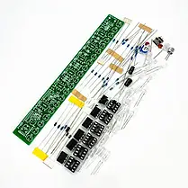Світлодіодний індикатор рівня гучності з мікрофоном micro USB 5–12В світло від середини до країв DIY kit, фото 6