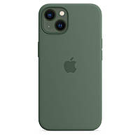 Оригинальный силиконовый чехол 1:1 для айфон 13 с магсейвом и анимацией люксовый зеленый