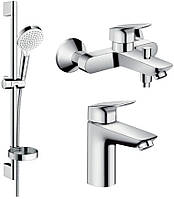 Набор смесителей HANSGROHE Logis 1082019 (71100000+71400000+26553400) XN, код: 8406841