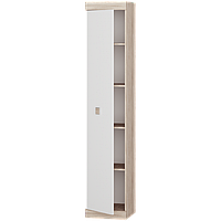 Шкаф-пенал с полками на кухню или в спальню 40 см ширина, для вещей (40*38*205) см Соната, Дуб Сонома/Белый