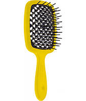 Гребінець Janeke Superbrush With Soft Moulded Tips, жовта з чорним (72SP226 GIA)