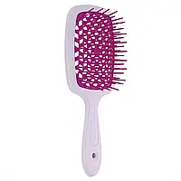 Гребінець Janeke Superbrush With Soft Moulded Tips, лавандовий з фуксією (86SP226 LIF)