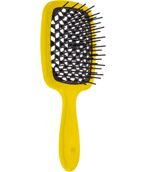 Щітка для волосся Janeke Superbrush With Soft Moulded Tips, жовта з чорним (72SP226 GIA), фото 1