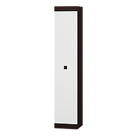 Шкаф-пенал с полками на кухню или в спальню 40 см ширина, для вещей (40*38*205) см Соната, Венге темный/Белый