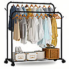 Вішалка для одягу подвійна 150х96х45см / Подвійна стійка для одягу та взуття / Підлогова вішалка в передпокій, фото 2