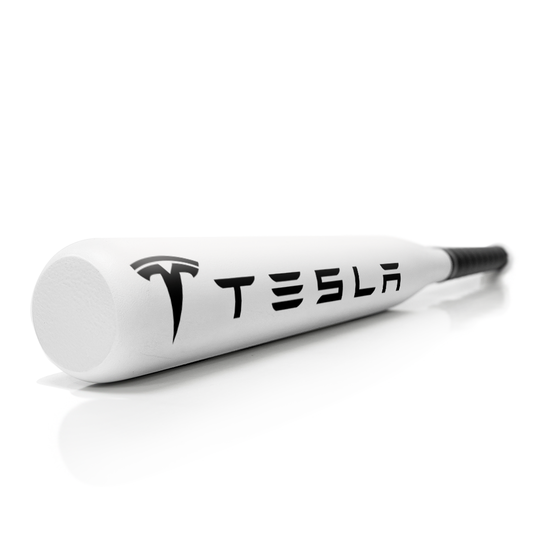 Бейсбольна бита дерев'яна з маркою автомобіля «Tesla» | 75 см | 800 г