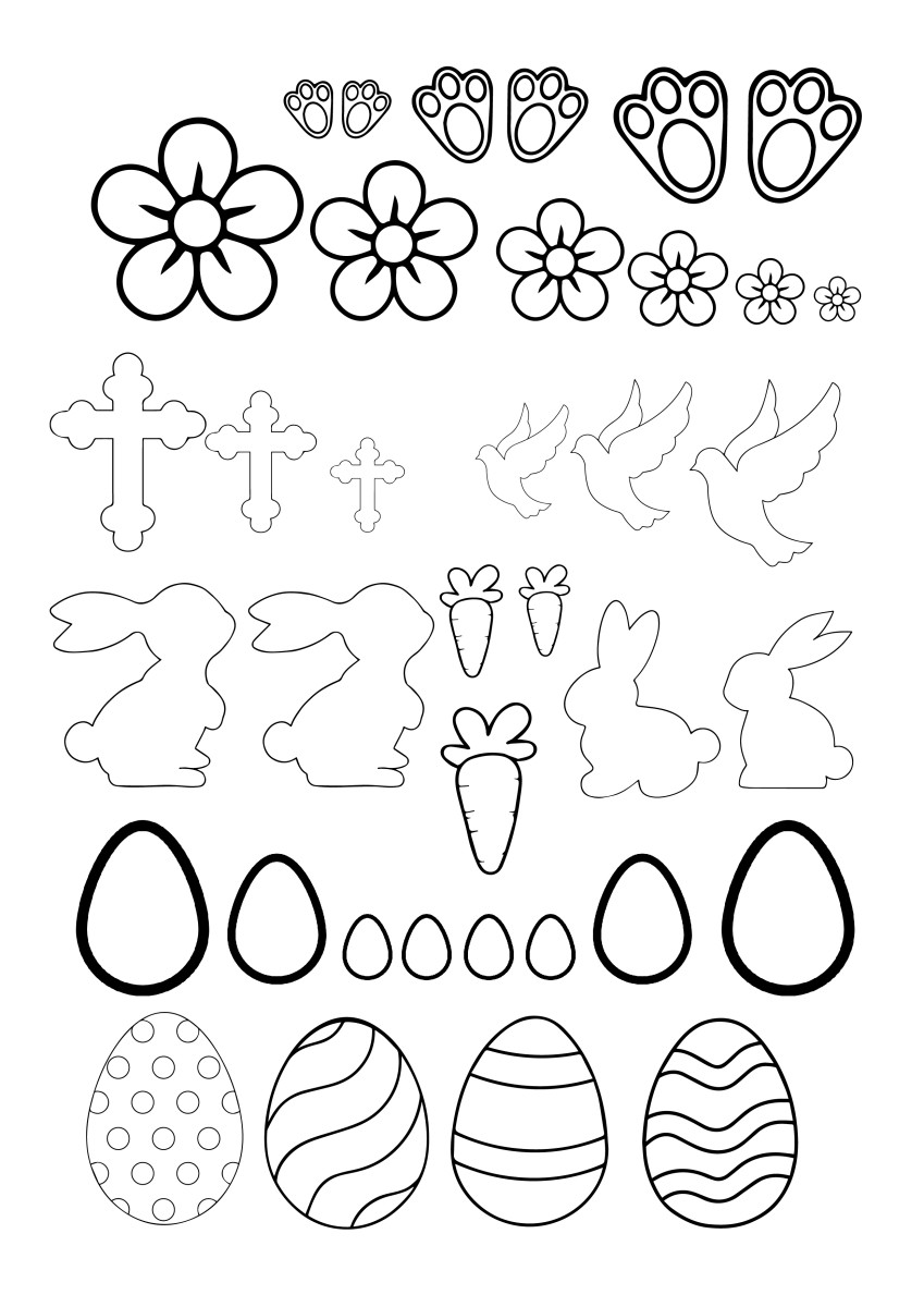 Паперовий трафарет А4 для глазурі/шоколаду Великдень 2