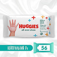 Серветки вологі Huggies BW All Over Clean 56 шт