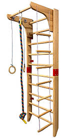 Шведська стінка дерев'яна (розбірна) з навісним обладнанням  SW-102