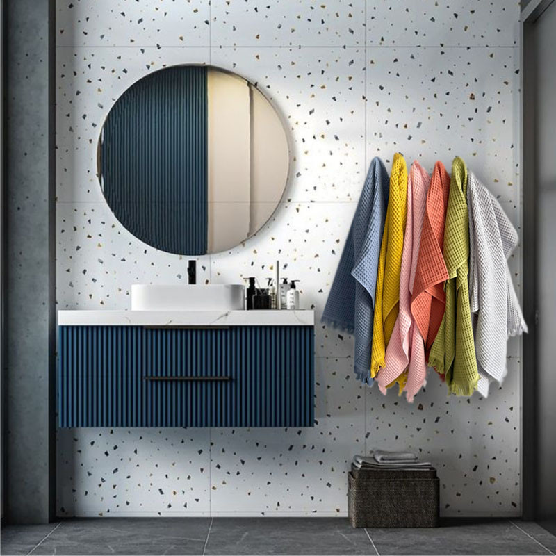 Вафельное полотенце - хлопок - для ванной, отелей, спа - XXL 90х180 см - Синий - фото 6 - id-p2171124516