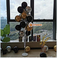 Набір 19 повітряних кульок зі стійкою тримачем кульки хром для фонтану без гелію