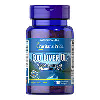 Масло печени трески Puritan's Pride Cod Liver Oil 415 mg (100 капс)