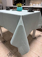 Скатерть с узором клетка 110*140 см тифлоновая хлопковая, красивая скатерть на кухонный стол