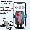 Тримач телефону для велосипеда з рульовим кріпленням для великих смартфонів на кермо велотримач Hoco, фото 6