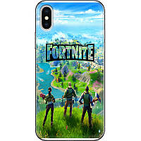 Чохол Силіконовий для Телефону з Принтом на IPhone X (Фортнайт, Fortnite)