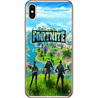 Чохол Силіконовий для Телефону з Принтом на IPhone XS Max (Фортнайт, Fortnite)