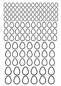 Паперовий трафарет А4 для глазурі/шоколаду Яйця маленькі 2
