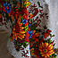 Скатертина для обіднього / кухонного столу - 100% бавовна, рогожка, Українські квіти / (150см * 110см), фото 4