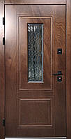 Входная дверь SK Гелиос , панель ArWood, светлый орех/белое дерево уличная комплектация Люкс+терморазрыв