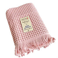 Вафельний рушник Lovely Svi - бавовна- для ванної, готелів, спа - XXL 90х180 см -Рожевий (402421)