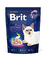 Сухой корм Брит Brit Premium by Nature Cat Adult Chicken с курицей для кошек, 800 г