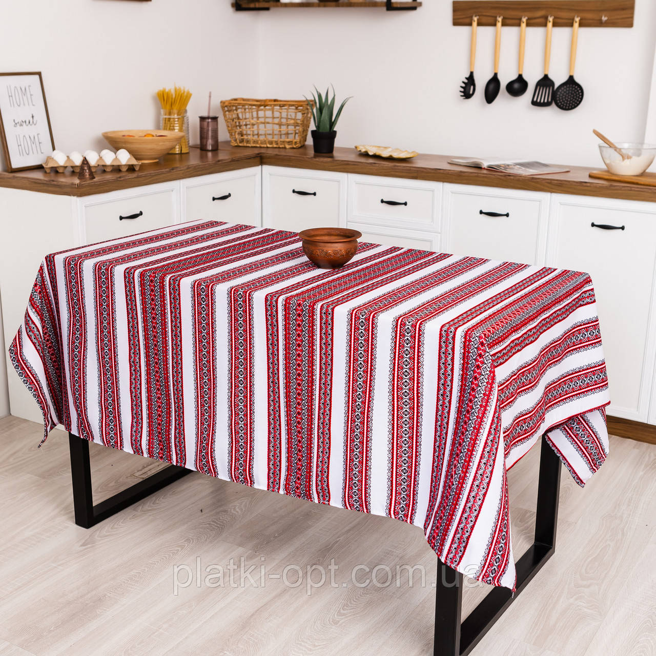 Скатертина вишита з українським орнаментом 3.0м х 1.5м (анс3-1-30), фото 1