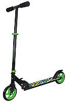 Міський самокат Schildkröt City Scooter RunAbout 145mm Black/Green (2021v) чорно-зелений Max:60