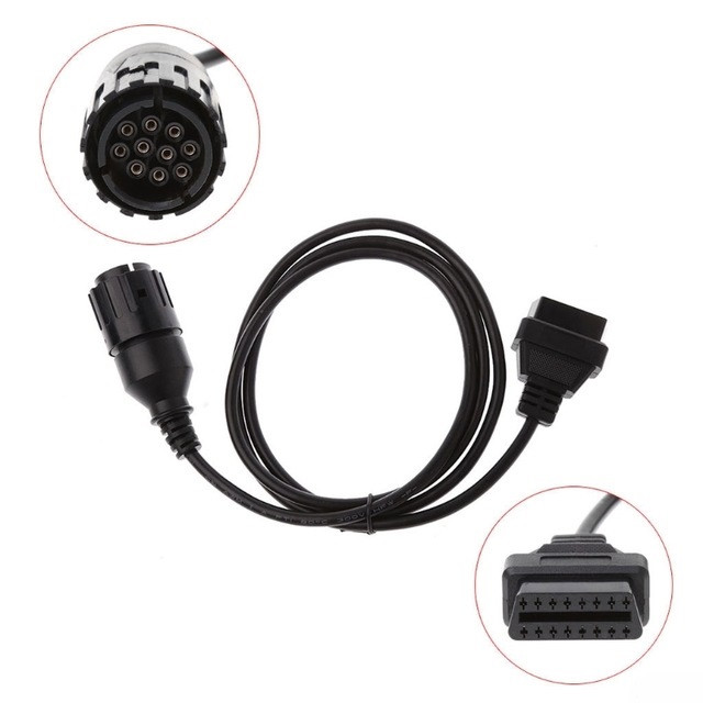 BMW ICOM D Cable ICOM-D мотоцикли Motobikes 10 Pin Adaptor 10Pin To 16Pin OBD2 OBDII кабель діагностичний