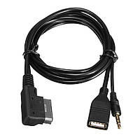 3.5mm AUX кабель MDI AMI MMI USB+зарядка Audi A6L A8L Q7 A3 A4L A5 A1 S5 Q5 AMI