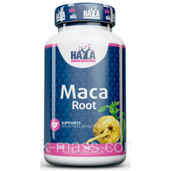 Мака перуанська HayaLabs Maca 500mg - 60 капс, фото 1
