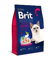 Сухой корм Брит Brit Premium by Nature Cat Sterilized с курицей для стерилизованных кошек, 8 кг
