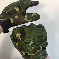 Боевые перчатки multicam с резиновыми накладками сенсорные, влагостойкие перчатки полиэстер регулируемые vsk