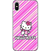 Чехол Силиконовый для Телефона с Принтом на IPhone X (Хеллоу Китти, Hello Kitty)