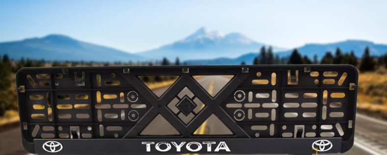 Рамка під номер, авторамка номерного знака хром. напис "Eurotermix" Toyota, фото 1