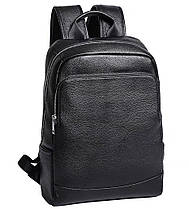 Рюкзак чоловічий шкіряний. Чорний рюкзак з натуральної шкіри Tiding Bag B2-7371Aчорний