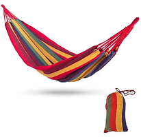 Гамак підвісний мексиканський тканинний без поперечини 200x80 см UKC одномісний з чохлом