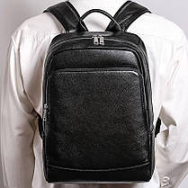 Чоловічий  рюкзак з натуральної шкіри Tiding Bag B2-884371A чорний
