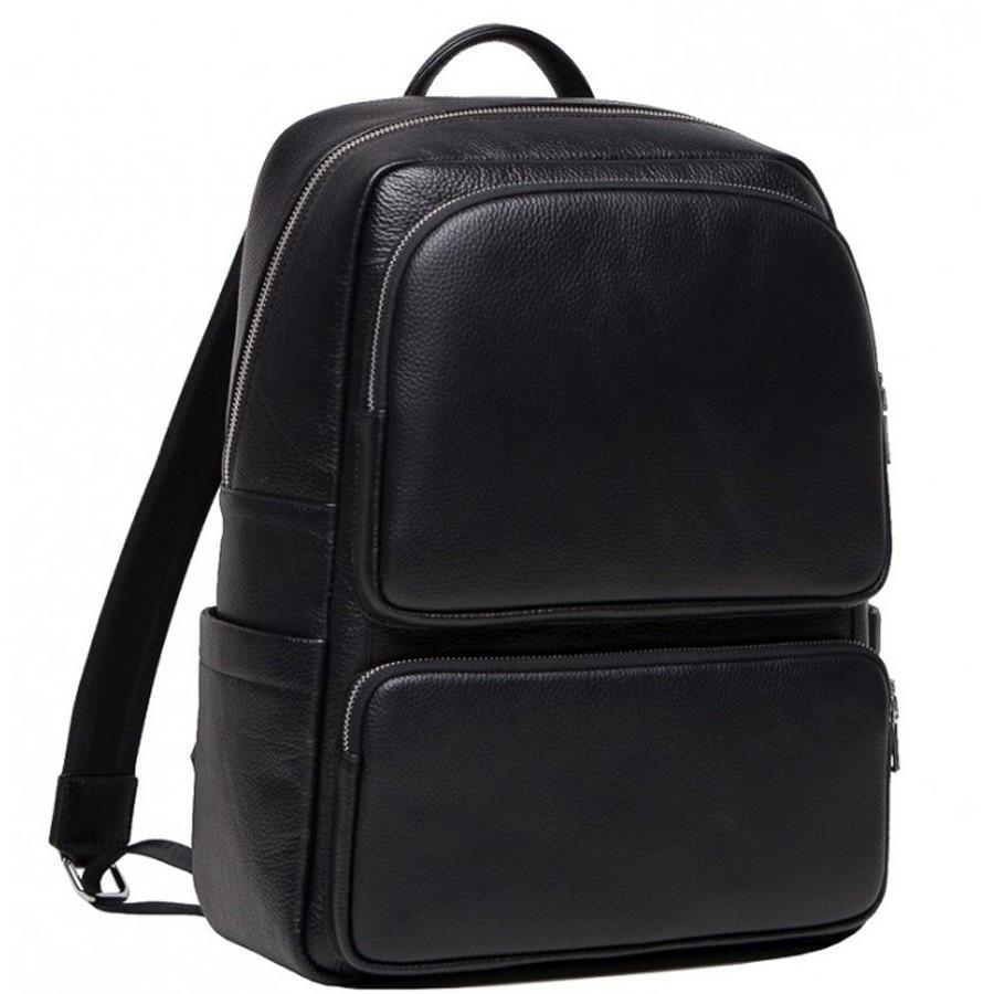 Шкіряний рюкзак для ноутбука та подорожей Tiding Bag 89336 чорний