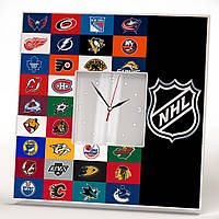 Часы хоккей NHL команды для фанатов НХЛ подарок любителю спорта для спальни, гостиной, клуба, бара