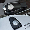 Задняя кришка ключа для AMG Mercedec-Benz (Мерседес-Бенц AMG) - Silver 4,9x2,8 cm, фото 7
