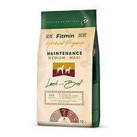 Корм для собак Fitmin dog MEDIUM/MAXI MAINTENANCE LAMB & BEEF 12кг