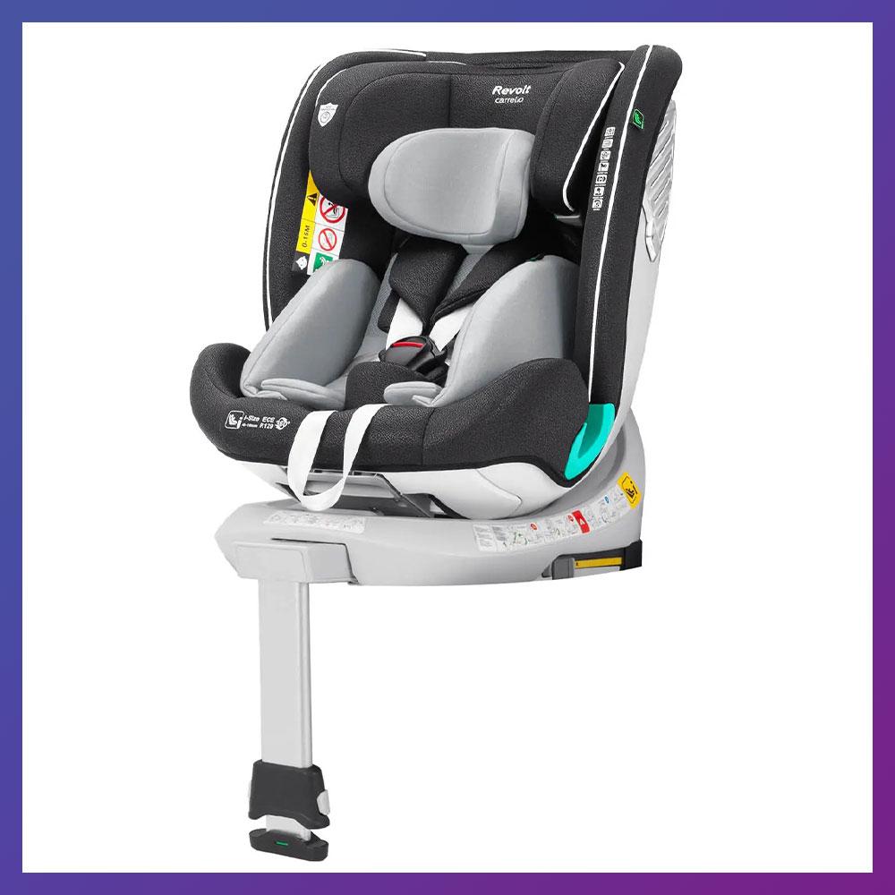 Дитяче автокрісло від народження до 12 років 0+/1/2/3 ISOFIX поворотом на 360 Carrello Revolt CRL-15805 Сірий, фото 1