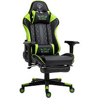 Геймерское кресло игровое с подставкой для ног, до 120кг нагрузка, с 4D подлокотниками ts-bs5934 Зеленый