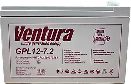 Акумуляторна батарея 7.2 А/год 12В, АКБ свинцево-кислотний Ventura GPL 12-7,2