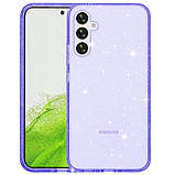 Прозорий чохол Nova Sparkle для Samsung Galaxy A26 5G із блискітками Purple, фото 5
